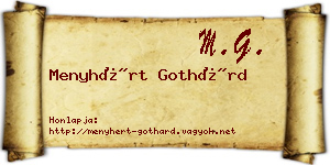 Menyhért Gothárd névjegykártya